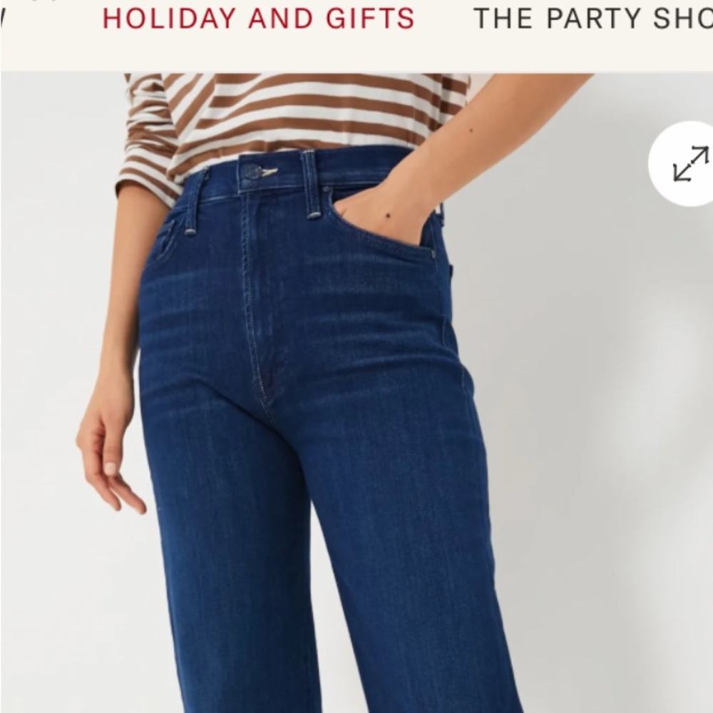 Mother jeans The Rambler zip ankle in animal instinct nice dark denim